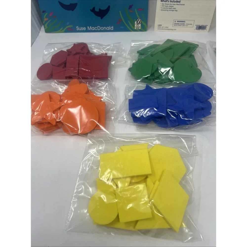 Lakeshore Learning Shapes Kit LA812 Complete NEW Sea Shapes Math Foam Set 1994